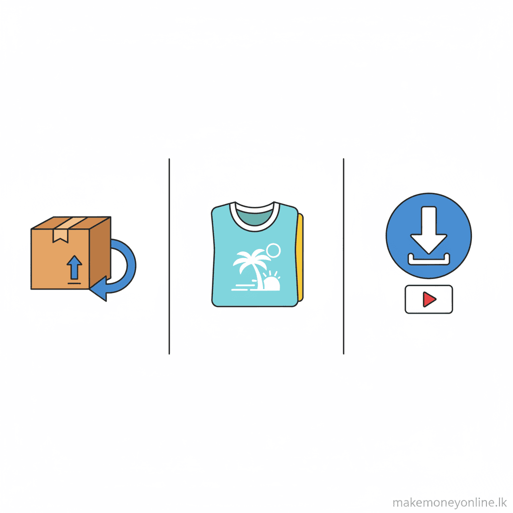 Shopify Store in Sri Lanka: Earn LKR 100,000+ Monthly (2026 Guide) Shopify store models for Sri Lankan sellers including dropshipping, print on demand, and digital products