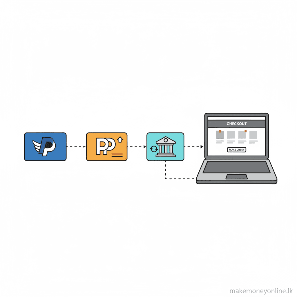 Shopify Store in Sri Lanka: Earn LKR 100,000+ Monthly (2026 Guide) Shopify payment gateway options for Sri Lanka including PayPal, Payoneer, and alternative gateway solutions